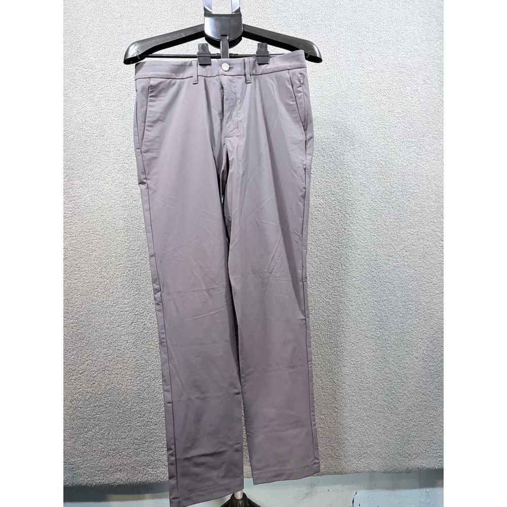 CRZ YOGA Golf Pants Mens 31 Gray Slim Fit Stretch Travel Commuter Chino Trousers